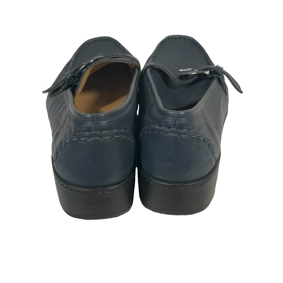 Hotter Comfort Concept Navy Leather Slip On Low Wedge Casual Shoes Sz US 9 - Picture 8 of 11
